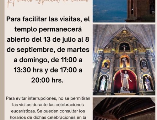 Horarios de apertura y visitas guiadas Iglesia – Verano 2024