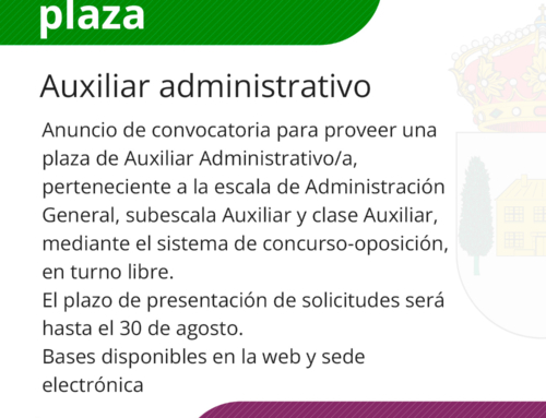 Convocatoria – Plaza auxiliar administrativo