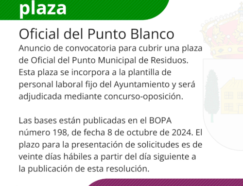 Convocatoria – Plaza oficial Punto Blanco