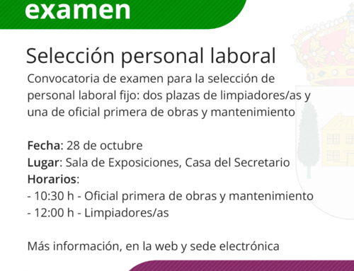 Convocatoria Exámenes: Oficial de Primera y Limpiadores/as