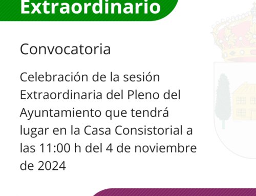 Convocatoria Pleno Extraordinario noviembre 2024