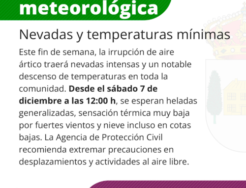 Alerta por nevadas y temperaturas mínimas