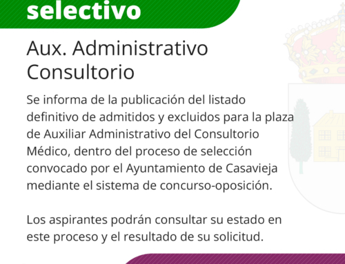 Acta provisional: Aux. Administrativo Consultorio