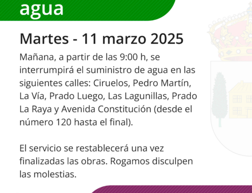 Corte de agua – 11 marzo – Pospuesto