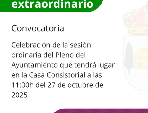 Convocatoria Pleno Extraordinario octubre 2025