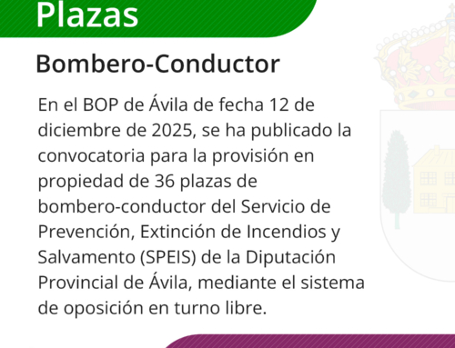 Convocatoria plazas de Bombero-Conductor – Diputación de Ávila