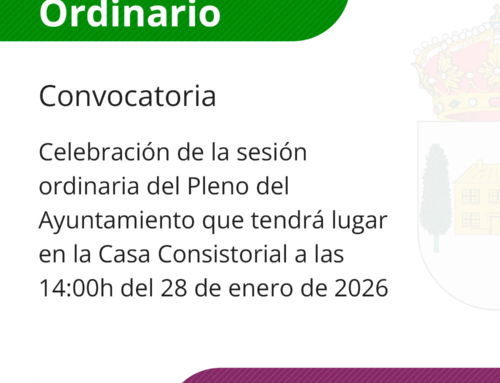 Convocatoria Pleno Ordinario – Enero 2026