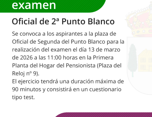 Convocatoria examen – Oficial de Segunda Punto Blanco
