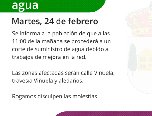 Corte de agua – 24 febrero
