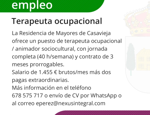 Ofertas de trabajo – Residencia Nexus Casavieja