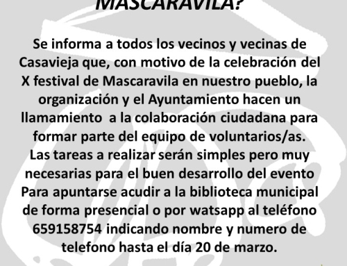 Voluntarios Mascarávila 2026