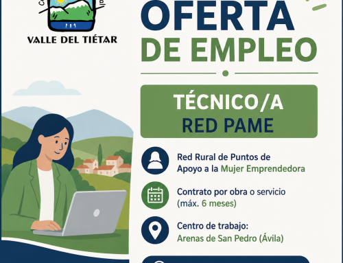 Oferta de empleo: Técnico/a Red PAME – CEDER Valle del Tiétar