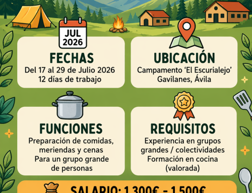 Oferta de empleo: Cocinero/a para campamento