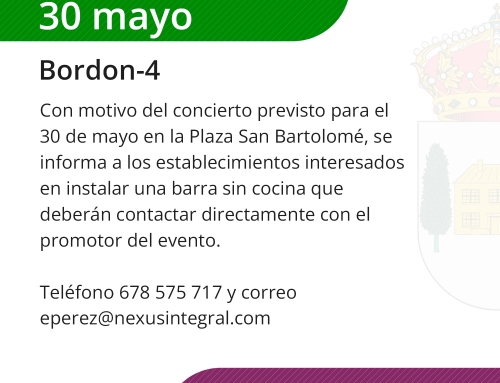 Instalación de barra en el concierto del 30 de mayo