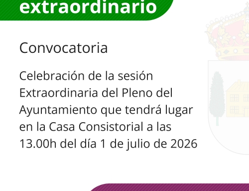 Convocatoria Pleno Extraordinario julio 2026