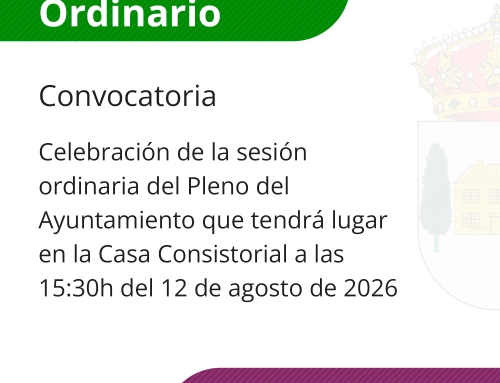 Convocatoria Pleno Ordinario – agosto 2026