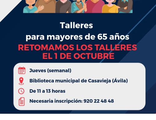 Talleres para mayores de 65 años en Casavieja