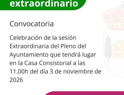 Convocatoria Pleno Extraordinario noviembre 2026
