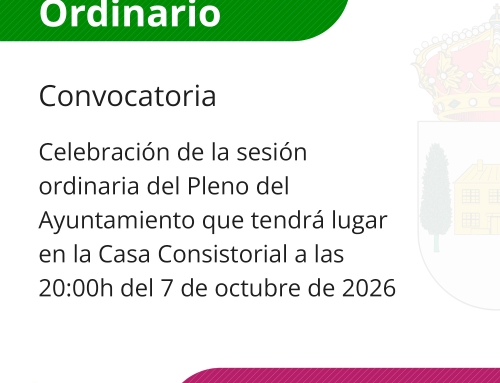 Convocatoria Pleno Ordinario – octubre 2026